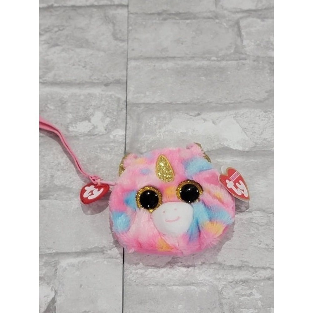 Ty Gear Beanie Boos Fantasia The Unicorn Wristlet Coin Purse With Strap